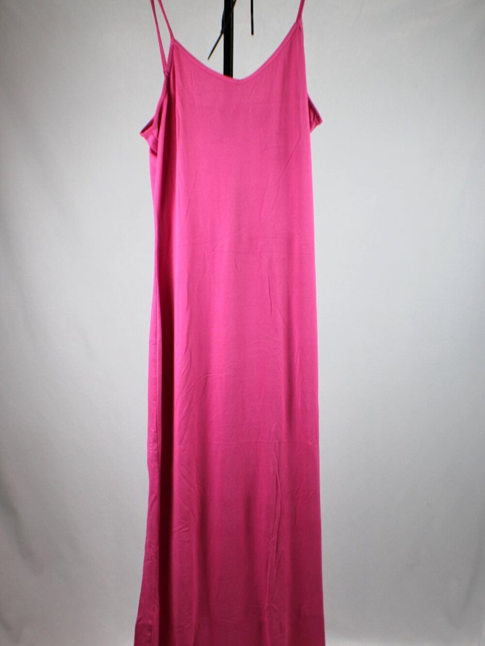 Absolutely It Pink Strappy V-Neck Maxi Slip Dress Size L